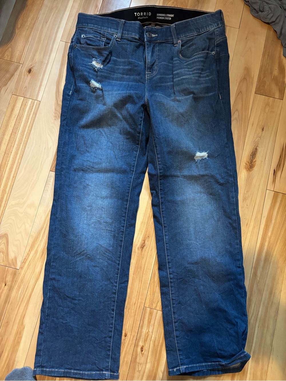 torrid Bombshell Dark Blue Straight Leg Jeans